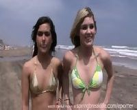 Eager beach girls