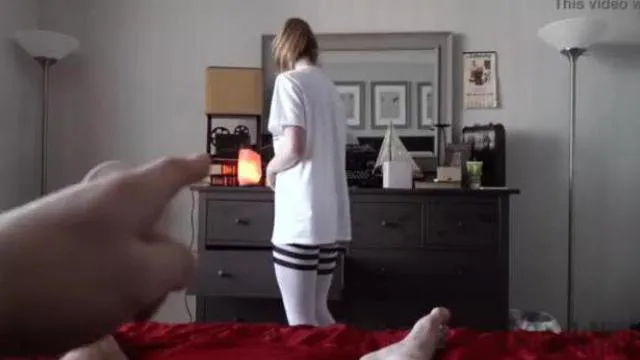 Seductive Step Sister Fucks Step Brother in Thigh-High Socks Preview